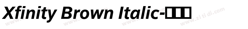 Xfinity Brown Italic字体转换